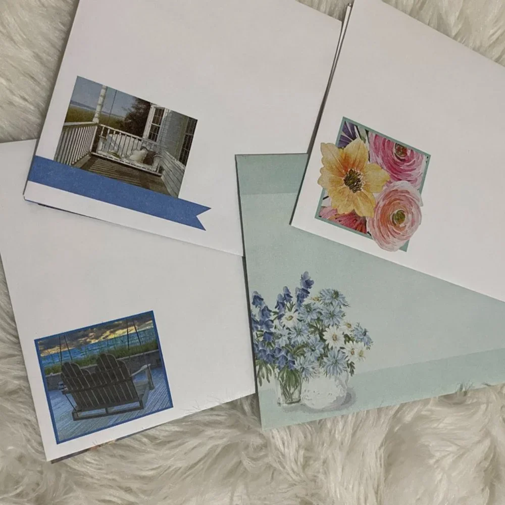 4 Birthday Card bundle with matching print envelopes